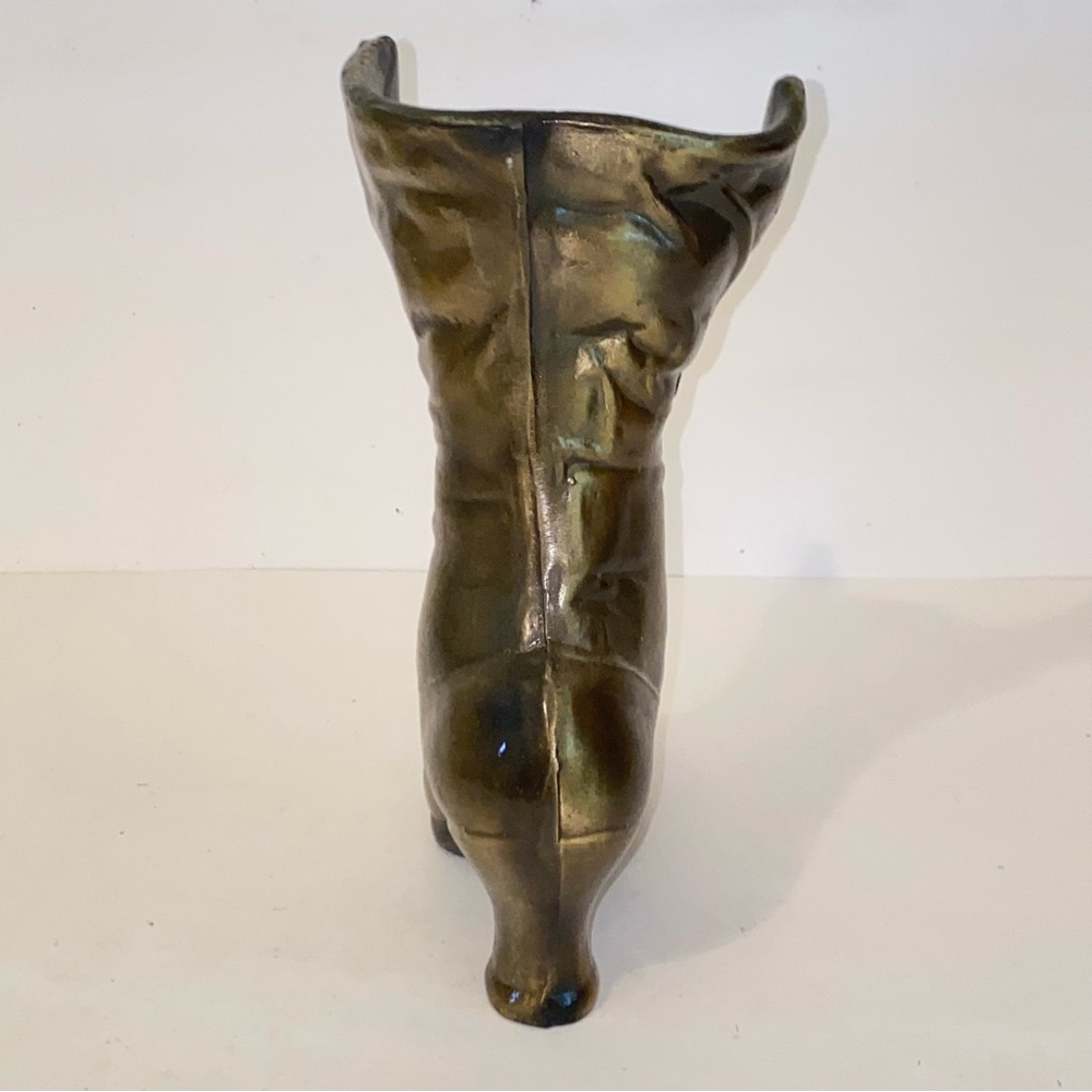 Vintage Cast Bronze Victorian Boot Planter - Picture 7 of 13